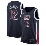 Camiseta USA 2024 Justin Holiday #12 Azul