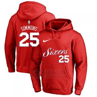 Sudaderas con Capucha Ben Simmons Philadelphia 76ers Rojo