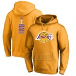 Sudaderas con Capucha Lonzo Ball Los Angeles Lakers Amarillo2