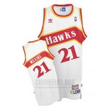 Camiseta Atlanta Hawks Dominique Wilkins #21 Retro Blanco