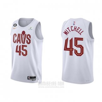 Camiseta Cleveland Cavaliers Donovan Mitchell #45 Association 2022-23 Blanco