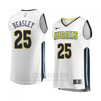 Camiseta Denver Nuggets Malik Beasley #25 Association 2017-18 Blanco