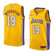 Camiseta Los Angeles Lakers Sviatoslav Mykhailiuk #19 Icon 2018 Amarillo