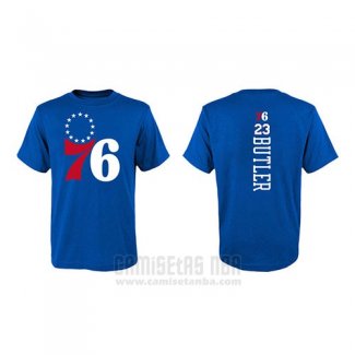 Camiseta Manga Corta Jimmy Butler Philadelphia 76ers Azul4