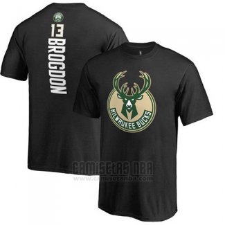 Camiseta Manga Corta Malcolm Brogdon Milwaukee Bucks Negro