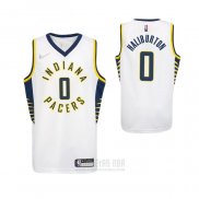 Camiseta Nino Indiana Pacers Tyrese Haliburton #0 Association 2022-23 Blanco