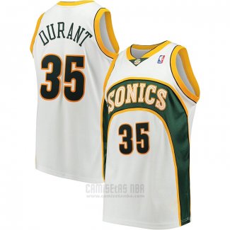 Camiseta Nino Seattle SuperSonics Kevin Durant #35 Mitchell & Ness 2006-07 Blanco