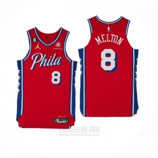 Camiseta Philadelphia 76ers De'Anthony Melton #8 Ciudad 2024-25 Rojo