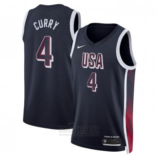 Camiseta USA 2024 Stephen Curry #4 Azul1