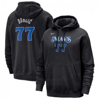 Sudaderas con Capucha Dallas Mavericks Luka Doncic Ciudad 2023-24 Negro