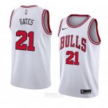 Camiseta Chicago Bulls Kaiser Gates #21 Association 2018 Blanco