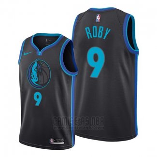 Camiseta Dallas Mavericks Isaiah Roby #9 Ciudad Negro