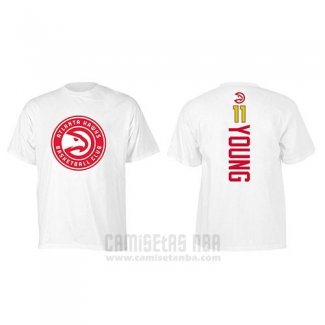 Camiseta Manga Corta Trae Young Atlanta Hawks Blanco