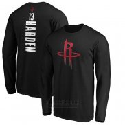 Camiseta Manga Larga James Harde Houston Rockets Negro