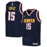 Camiseta Nino Denver Nuggets Nikola Jokic #15 Icon 2020-21 Azul