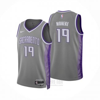 Camiseta Sacramento Kings Chima Moneke #19 Ciudad 2022-23 Gris