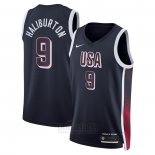 Camiseta USA 2024 Tyrese Haliburton #9 Azul