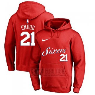 Sudaderas con Capucha Joel Embiid Philadelphia 76ers Rojo