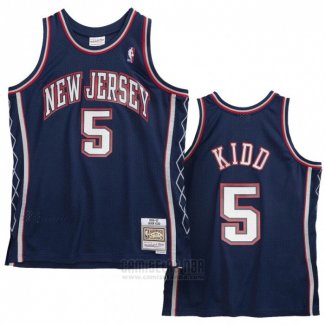 Camiseta Brooklyn Nets Jason Kidd #5 Retro Azul