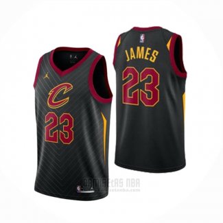 Camiseta Cleveland Cavaliers LeBron James #23 Statement 2020-21 Negro