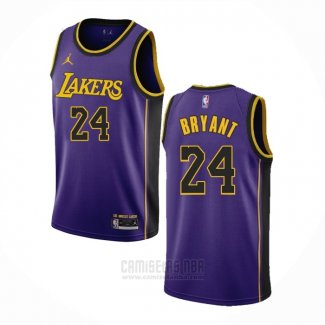 Camiseta Los Angeles Lakers Kobe Bryant #24 Statement 2022-23 Violeta