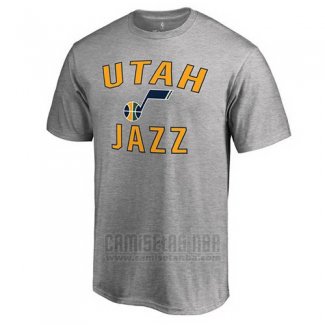 Camiseta Manga Corta Utah Jazz Gris