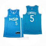 Camiseta Minnesota Timberwolves Anthony Edwards #5 Ciudad 2024 Azul