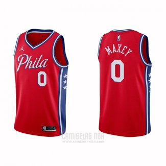 Camiseta Philadelphia 76ers Tyrese Maxey #0 Statement 2020-21 Rojo