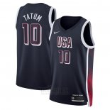 Camiseta USA 2024 Jayson Tatum #10 Azul