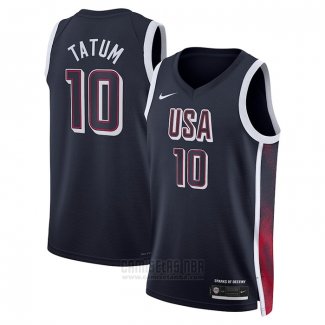 Camiseta USA 2024 Jayson Tatum #10 Azul