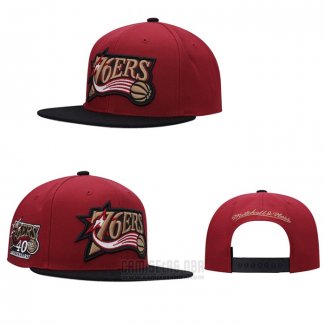 Gorra Philadelphia 76ers 40th Anniversary Mitchell & Ness Rojo