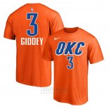 Camiseta Manga Corta Oklahoma City Thunder Josh Giddey Naranja