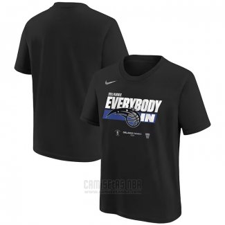 Camiseta Manga Corta Orlando Magic 2024 NBA Playoffs Mantra Negro