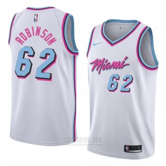 Camiseta Miami Heat Duncan Robinson #62 Ciudad 2018 Blanco