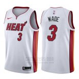 Camiseta Miami Heat Dwyane Wade #3 Association 2017-18 Blanco