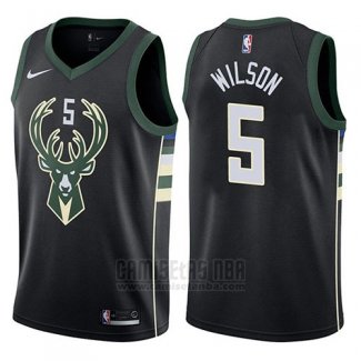 Camiseta Milwaukee Bucks D.j. Wilson #5 Statement 2017-18 Negro