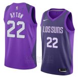 Camiseta Phoenix Suns Deandre Ayton #22 Ciudad 2017-18 Violeta