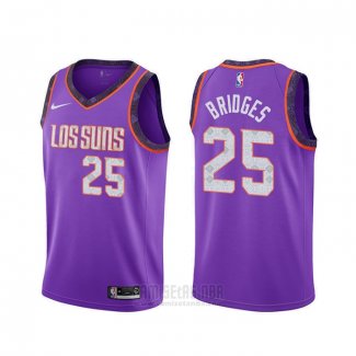 Camiseta Phoenix Suns Mikal Bridges #25 Ciudad Violeta