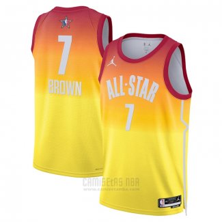 Camiseta All Star 2023 Boston Celtics Jaylen Brown #7 Naranja