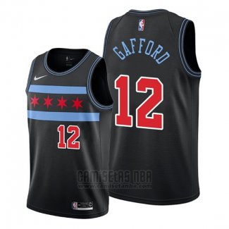 Camiseta Chicago Bulls Daniel Gafford #12 Ciudad Negro