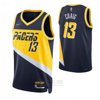 Camiseta Indiana Pacers Torrey Craig #13 Ciudad 2021-22 Azul