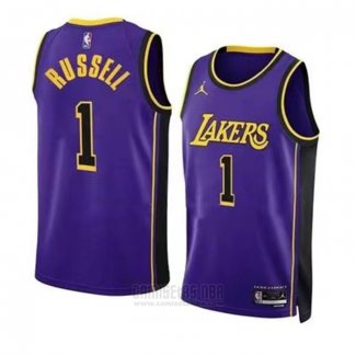 Camiseta Los Angeles Lakers D'Angelo Russell #1 Statement 2022-23 Violeta