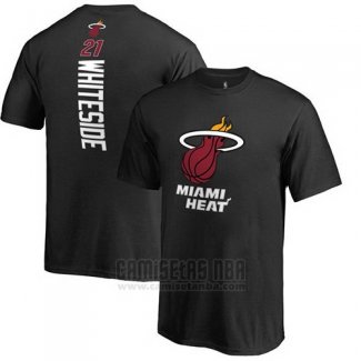 Camiseta Manga Corta Hassan Whiteside Miami Heat Negro3