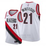 Camiseta Portland Trail Blazers Hassan Whiteside #21 Association Blanco