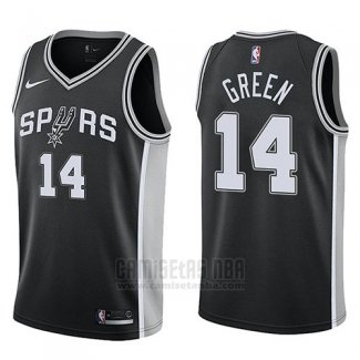 Camiseta San Antonio Spurs Danny Green #14 Icon 2017-18 Negro