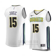 Camiseta Denver Nuggets Nikola Jokic #15 Association 2017-18 Blanco