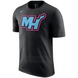 Camiseta Manga Corta Miami Heat Negro Ciudad