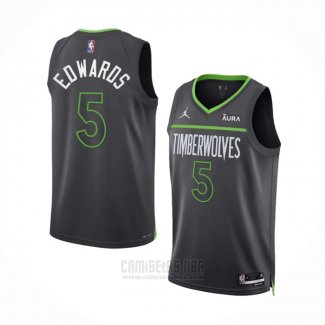 Camiseta Minnesota Timberwolves Anthony Edwards #5 Statement 2022-23 Negro