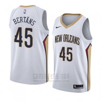 Camiseta New Orleans Pelicans Dairis Bertans #45 Association 2018 Blanco