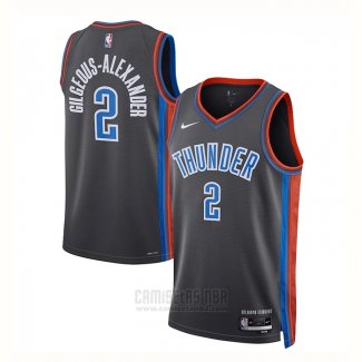 Camiseta Oklahoma City Thunder Shai Gilgeous-Alexander #2 Ciudad 2022-23 Gris